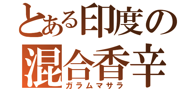 とある印度の混合香辛料（ガラムマサラ）