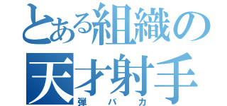 とある組織の天才射手（弾バカ）