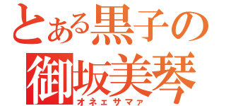 とある黒子の御坂美琴（オネェサマァ）