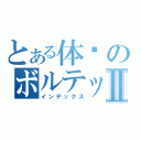 とある体內のボルテッカⅡ（インデックス）