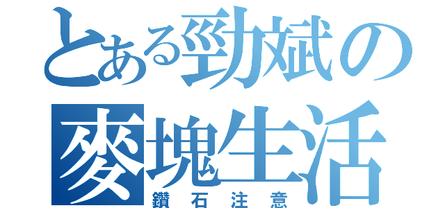 とある勁斌の麥塊生活（鑽石注意）