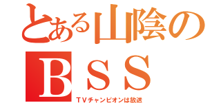 とある山陰のＢＳＳ（ＴＶチャンピオンは放送）