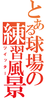 とある球場の練習風景（ツイッター）