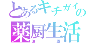 とあるキチガイの薬厨生活（清原）