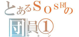 とあるＳＯＳ団の団員①（キョン）