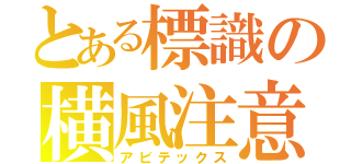 とある標識の横風注意（アビテックス）