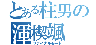 とある柱男の渾楔颯（ファイナルモード）