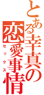 とある幸真の恋愛事情（セックス）