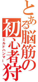 とある脳筋の初心者狩（ミルドハンマー）