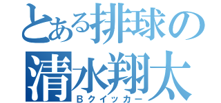 とある排球の清水翔太（Ｂクイッカー）