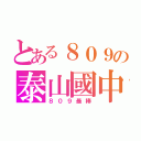 とある８０９の泰山國中（８０９最棒）