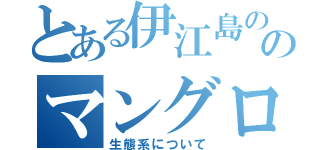 とある伊江島ののマングローブ（生態系について）