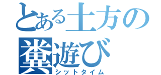 とある土方の糞遊び（シットタイム）