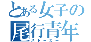 とある女子の尾行青年（ストーカー）