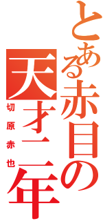 とある赤目の天才二年（切原赤也）