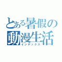 とある暑假の動漫生活（インデックス）