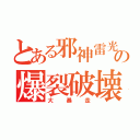 とある邪神雷光の爆裂破壊（大　　暴　　走）