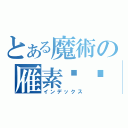 とある魔術の雁素鱼笺（インデックス）