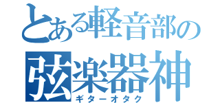 とある軽音部の弦楽器神（ギターオタク）