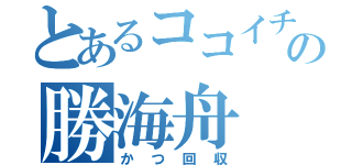 とあるココイチの勝海舟（かつ回収）