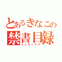 とあるきなこの禁書目録（インデックス）