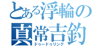 とある浮輪の真常吉釣（ドゥードゥリング）