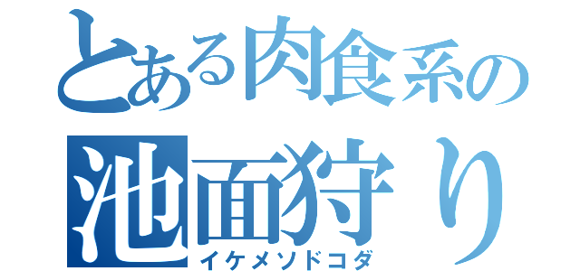 とある肉食系の池面狩り（イケメソドコダ）