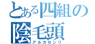 とある四組の陰毛頭（アルガセンリ）