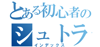 とある初心者のシュトラ（インデックス）