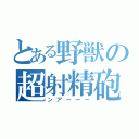 とある野獣の超射精砲（ンアーーー）