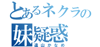 とあるネクラの妹疑惑（遠山かなめ）