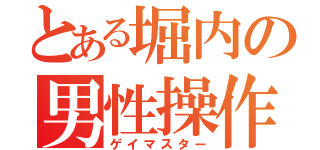 とある堀内の男性操作（ゲイマスター）