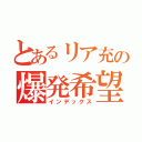 とあるリア充の爆発希望（インデックス）