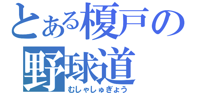 とある榎戸の野球道（むしゃしゅぎょう）