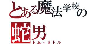 とある魔法学校の蛇男（トム・リドル）