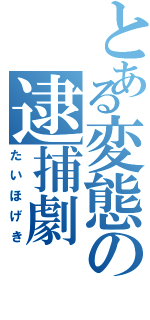 とある変態の逮捕劇（たいほげき）