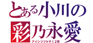 とある小川の彩乃永愛（アイシツヅケテ１２年）