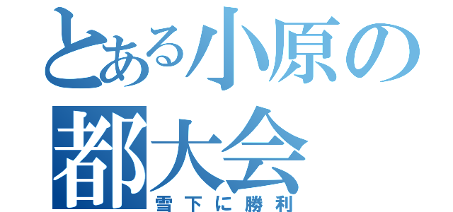 とある小原の都大会（雪下に勝利）