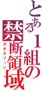 とある１組の禁断領域（カオスゾーン）