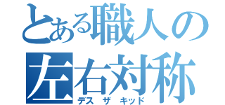 とある職人の左右対称（デス ザ キッド）