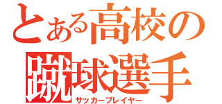 とある高校の蹴球選手（サッカープレイヤー）