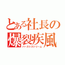 とある社長の爆裂疾風弾（バーストストリーム）