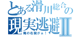 とある滑川総合の現実逃避行Ⅱ（俺の右腕がぁ！）