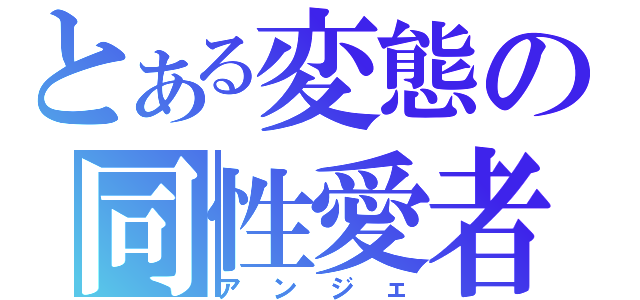 とある変態の同性愛者（アンジェ）