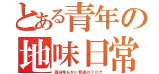 とある青年の地味日常（面白味もない普通のブログ）