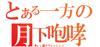 とある一方の月下咆哮（木ィィ原クウゥゥゥゥン）