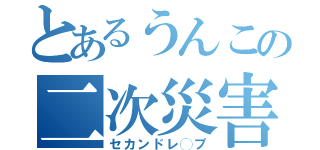 とあるうんこの二次災害（セカンドレ◯プ）