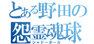 とある野田の怨霊魂球（シャドーボール）