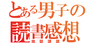 とある男子の読書感想文（地獄課題）