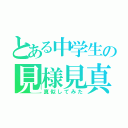 とある中学生の見様見真似（真似してみた）